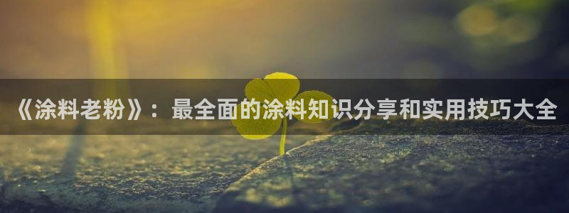 爱游戏官网网页：《涂料老粉》：最全面的涂