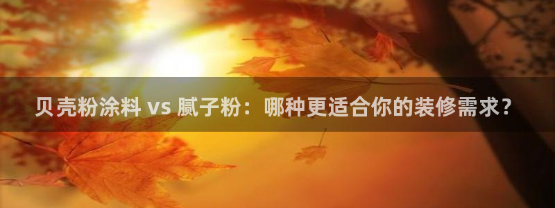 爱游戏平台靠谱吗：贝壳粉涂料 vs 腻子
