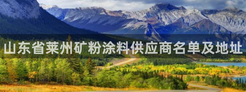 爱游戏综合官网：山东省莱州矿粉涂料供应商