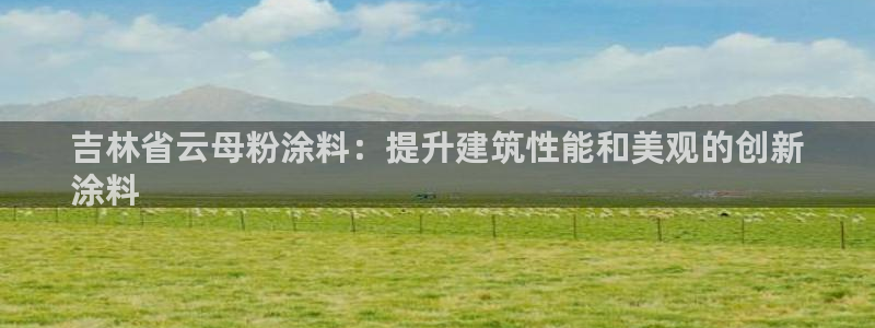 爱游戏平台最新版：吉林省云母粉涂料：提升